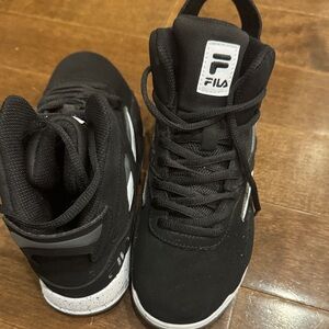 Fila Black and White High-Top Sneakers